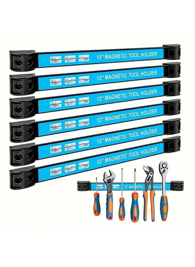 2 Sets 12 Inch Heavy Duty Magnetic Tool Holder Bar Stainless Steel Organizer - Image 3