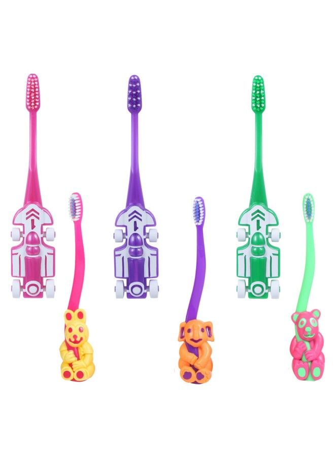 Maxi مجموعة العناية بالفم مكونة من 6 (3 أطفال) فرشاة أسنان زوم سيارة للأطفال و(3 أطفال) فرشاة أسنان بينغو للأطفال - Image 2