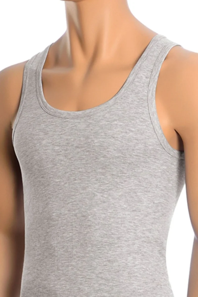بيليفانتي كولكشن Men's Cotton 6-Piece Gray Undershirt and 6-Piece Gray Boxer 12 Piece Set
