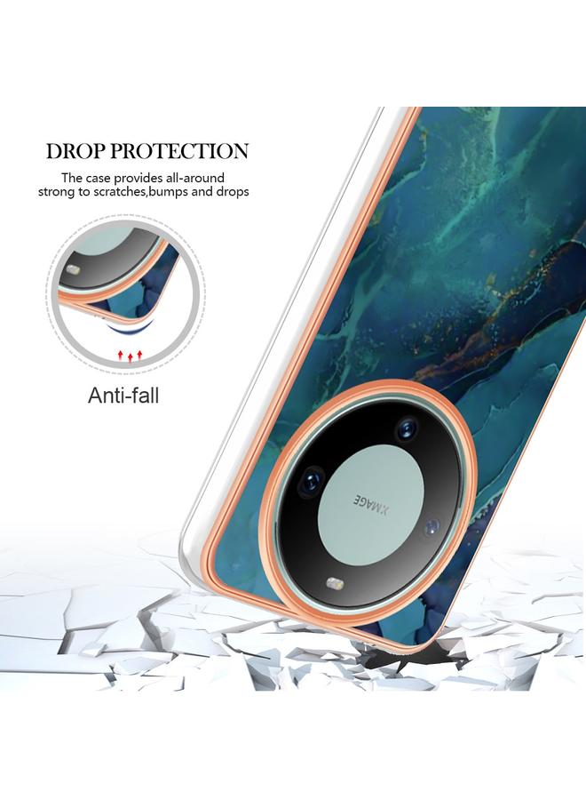 Zaboon Case For Huawei Mate 60 Pro Electroplating Marble Dual-side IMD Phone Case - Image 5
