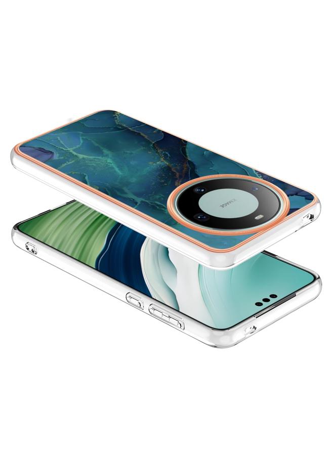 Zaboon Case For Huawei Mate 60 Pro Electroplating Marble Dual-side IMD Phone Case - Image 3