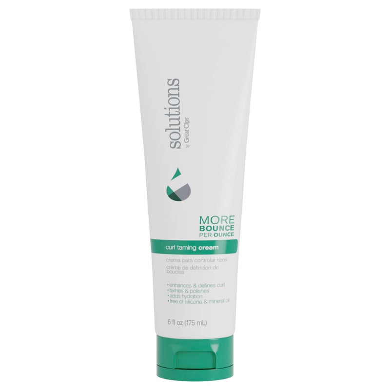 GREAT CLIPS Solutions Curl Taming Cream, 6oz | Enhance & Define Curls | For a Tame and Polished Look - Image 1
