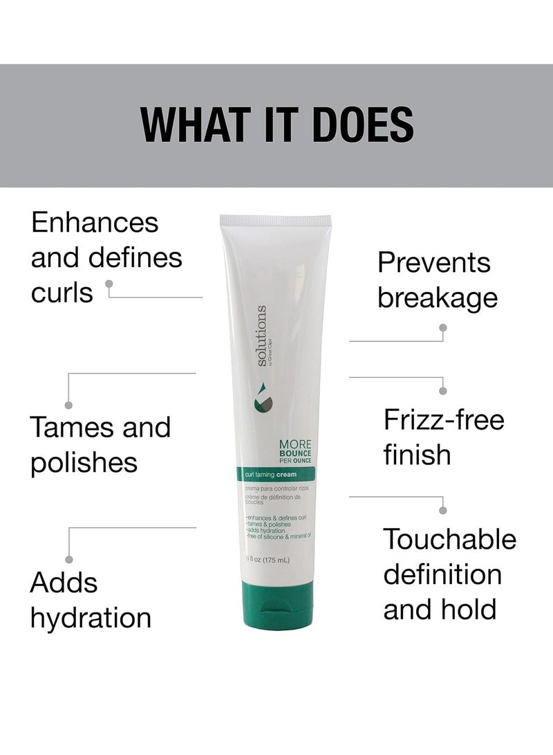GREAT CLIPS Solutions Curl Taming Cream, 6oz | Enhance & Define Curls | For a Tame and Polished Look - Image 3