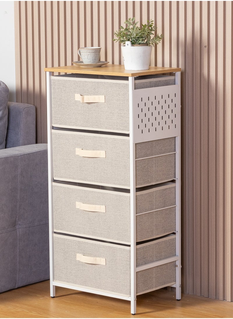 Sharpdo - 4-Layer Drawer Storage Cabinet Iron Frame Fabric Multi-Layer Storage Cabinet - Image 1