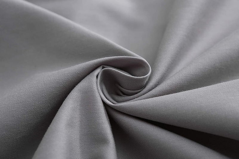 Meaning4 Gray Pillow Shams with Long Ruffles Fishtail Grey Pillow Covers PillowCases Egypt Cotton King Size 20""X36""Soft 2Pcs Boudoir - Image 5