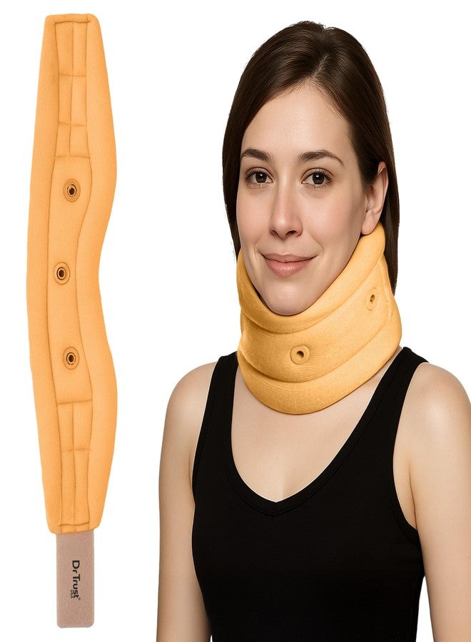 Dr Trust USA 4102 Cervical Collar Soft with Support High-Density Foam Neck Brace for Cervical Pain, Spondylosis, Injury, Immobilization & Posture Correction, Neck Collar for Men & Women - Medium - Image 1