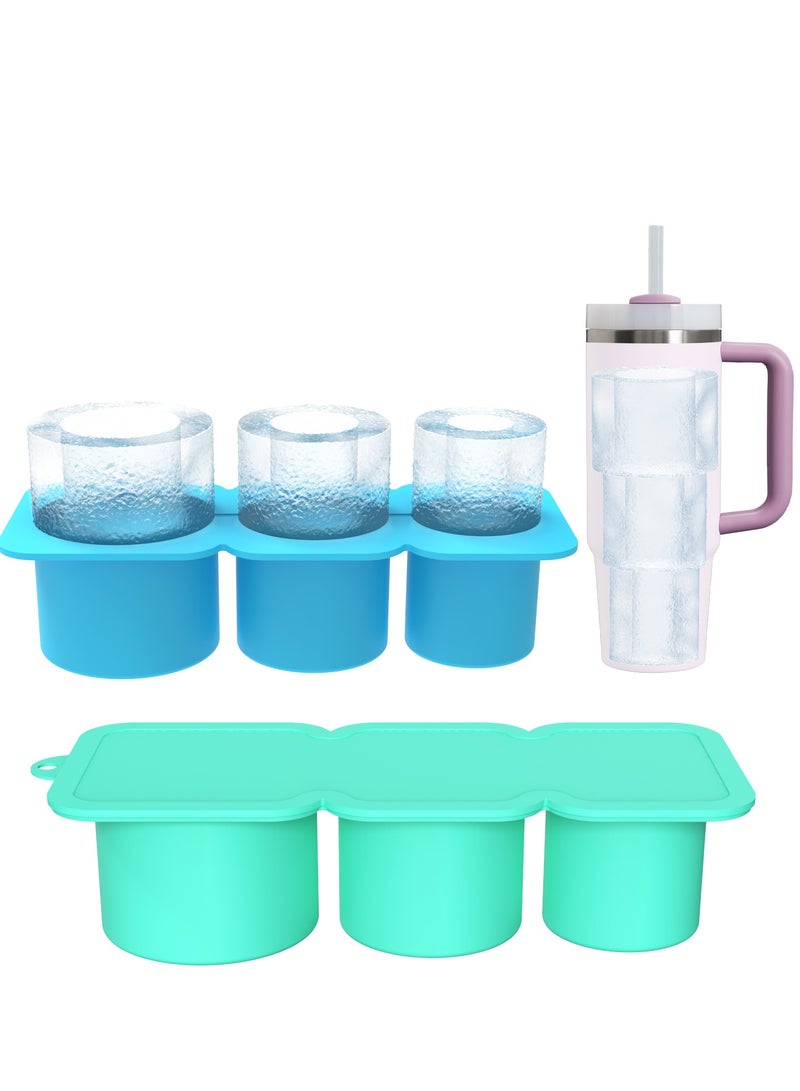Stanley ice cube tray, suitable for 40oz Stanley water glass ice making mold, reusable cylindrical silicone ice cube mold, can be used for ice drinks, juice - Image 2
