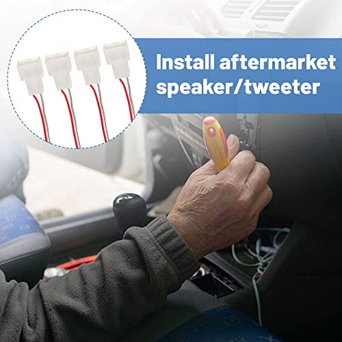 RED WOLF Speaker Wiring Harness for Honda 1997-2017 Civic Accord Odyssey, Acura 1986-2010 Integra TSX Install Aftermarket Front Rear Door Speaker Audio Wire Cable Plug Adapter Connector 4 PCS - Image 2