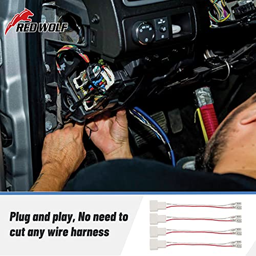 RED WOLF Speaker Wiring Harness for Honda 1997-2017 Civic Accord Odyssey, Acura 1986-2010 Integra TSX Install Aftermarket Front Rear Door Speaker Audio Wire Cable Plug Adapter Connector 4 PCS - Image 5