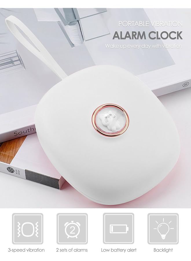 erorex Digital Vibrating Alarm Clock For Heavy Sleepers Hearing Impaired Deaf Teens Portable Led Alarm Clock Bed Shaker Under Pillow Battery Operated For Travel Or Home Use - Image 2