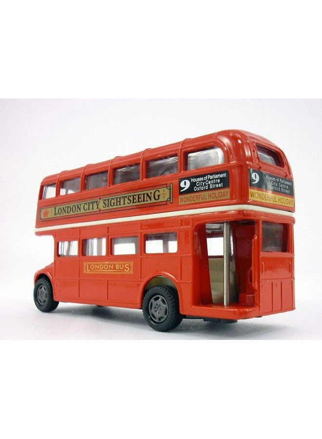 MOTORMAX حافلة لندن ذات الطابقين، حمراء - موتورماكس 76002 - 4.75" نموذج سيارة مصنوعة من الصب - Image 5