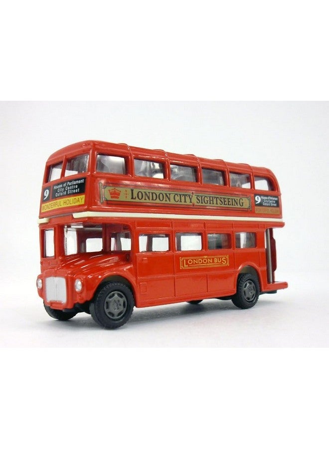 MOTORMAX حافلة لندن ذات الطابقين، حمراء - موتورماكس 76002 - 4.75" نموذج سيارة مصنوعة من الصب - Image 3