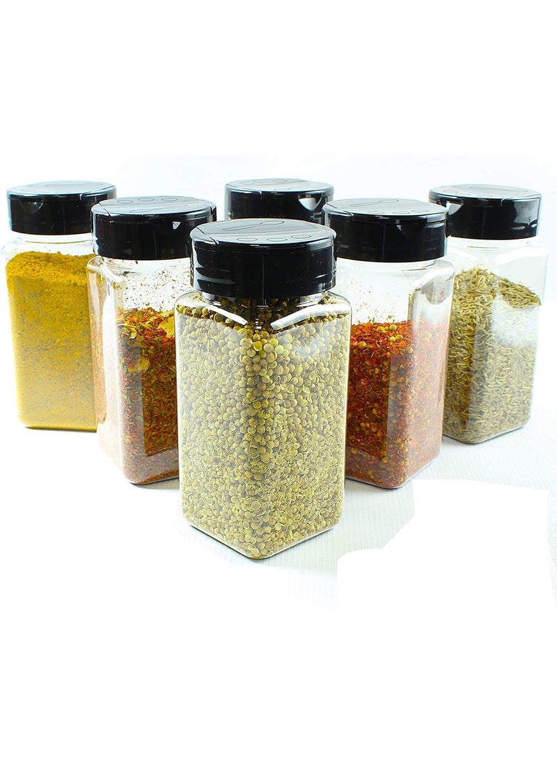 MARMIX MARMIX Salt Pepper Glass Jar Spice Holder Dispensers Oregano and Chilly Flakes Dispenser Shaker Masala jar Spice Container Square 120 ML Each Bottle 3 6  - Image 4