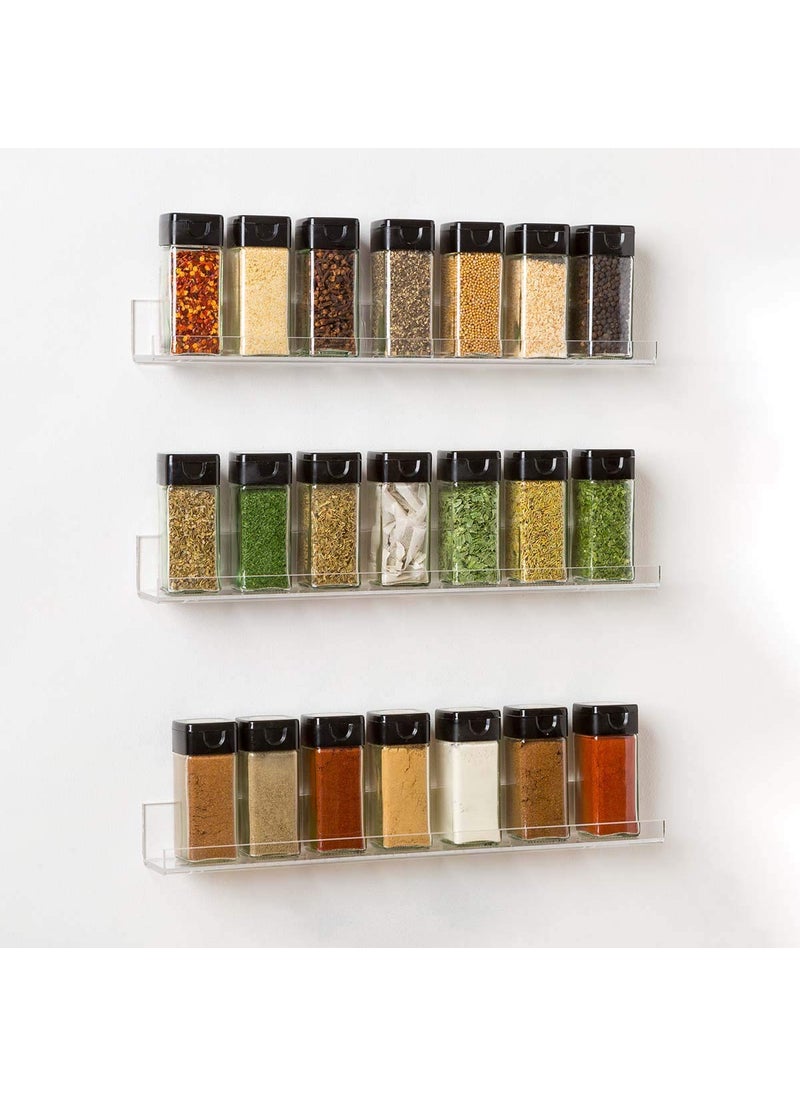 MARMIX MARMIX Salt Pepper Glass Jar Spice Holder Dispensers Oregano and Chilly Flakes Dispenser Shaker Masala jar Spice Container Square 120 ML Each Bottle 3 6  - Image 2