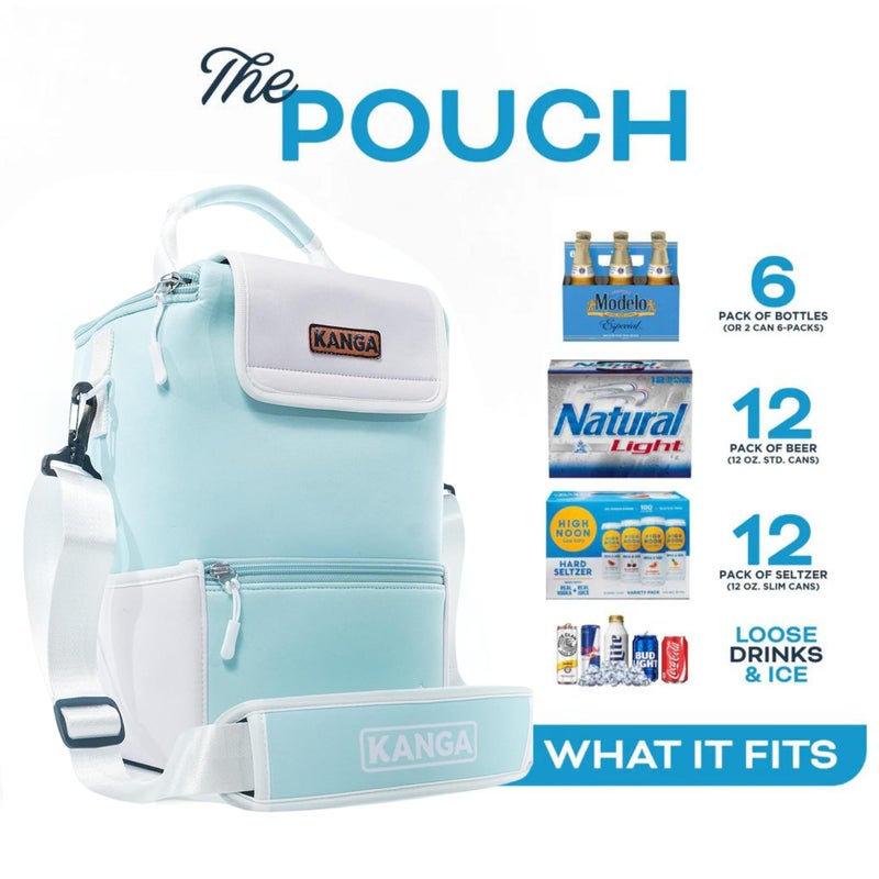 Kanga Insulated Cooler Bag - Soft Cooler Bag - 6 or 12 Can Beer and Seltzer Drink Cooler - Insulated Leak Proof and Durability Tested - Kanga Pouch Cooler - Breeze - Image 3