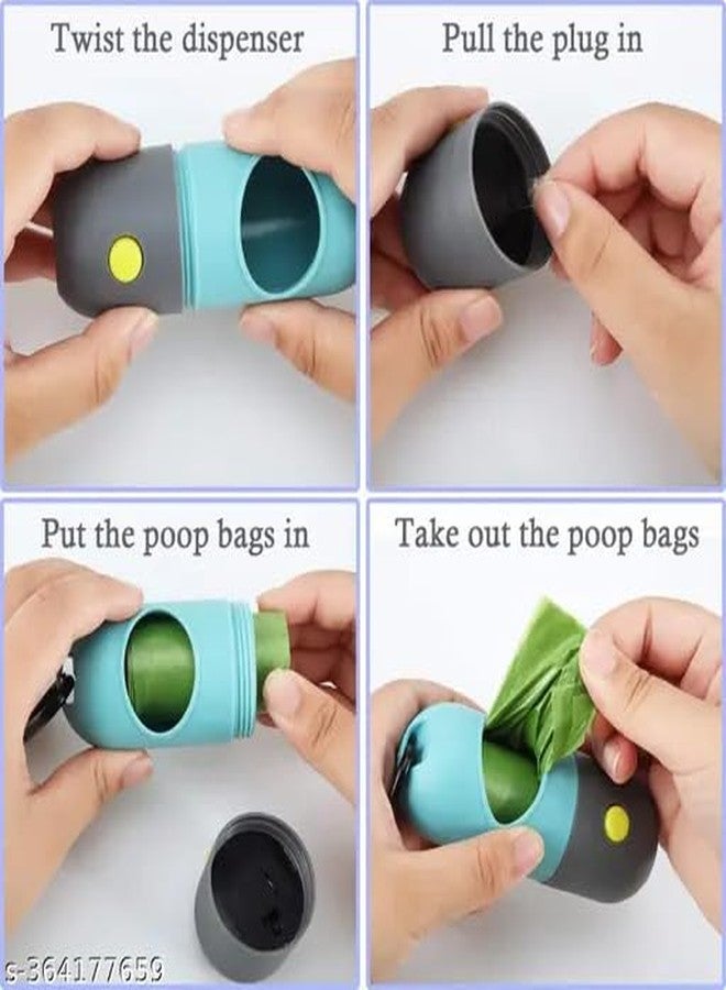 Sandra Dog Poop Bags (8 Roll) for Waste Refuse Cleanup Biodegradable Doggy Garbage Roll Replacements Leak Proof Tear Resistant Thick Plastic (Dispenser + 120 Poop Bag) 120 Set - Image 2