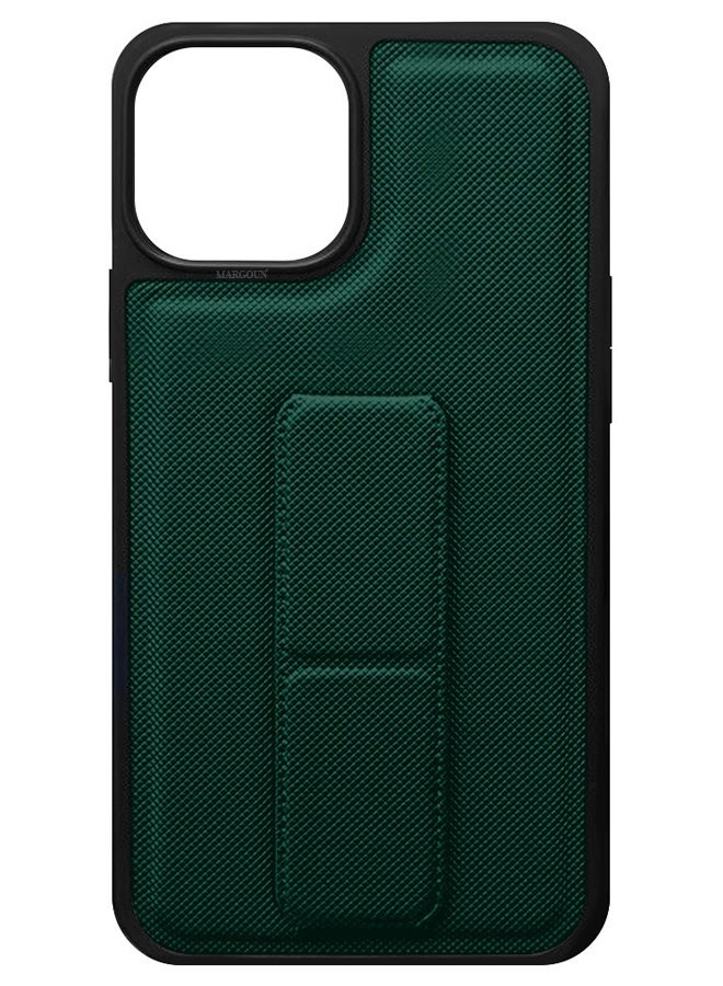 CATANES Shockproof Case with Integrated Hand Strap for iPhone 12 Pro Max - Foldable Kickstand and Anti-Drop Protection for Secure Grip and Hands-Free Viewing - Green - Image 5