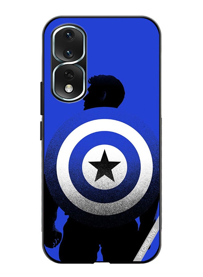 VR CREATIVE غطاء حماية لهاتف Honor 80 Pro بتصميم كابتن أمريكا الأزرق متعدد الألوان - Image 1