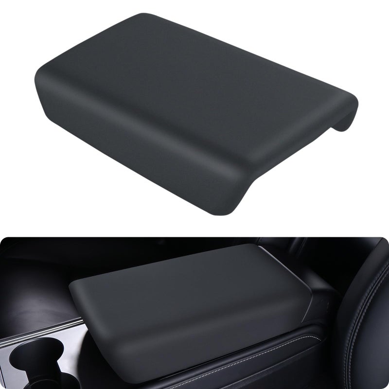 BASENOR 2025 Upgraded Tesla Model Y Model 3 Center Console Cover TPU Armrest Cover NonSlip Protector Armrest 20172024 Tesla Interior Accessories Black Not Compatible with 2024 2025 Tesla Model 3