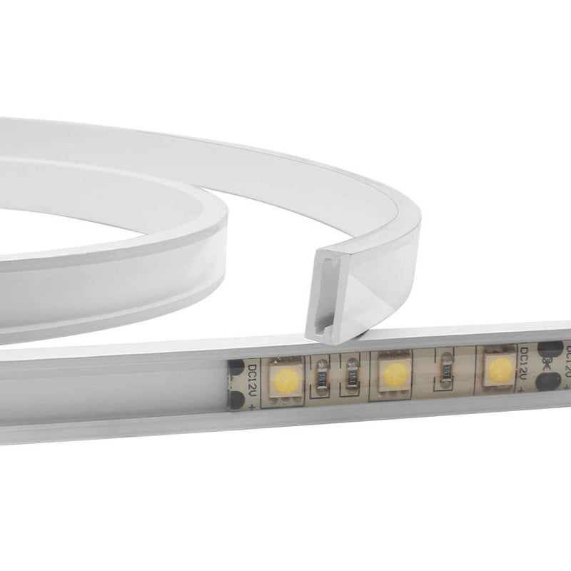 LEDLightsWorld Silicone LED Channel System, NEON Tube for 10mm DIY LED Rope Light Strip, Aluminum Profile New Substitutes, Waterproof IP67,13x5mm 16.4FT/5M Suit for Indoor Outdoor Flexible LED Light Strip Lighting - Image 4