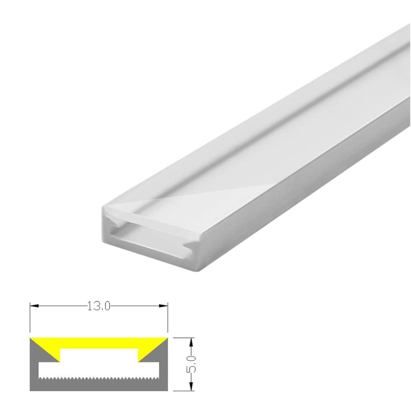 LEDLightsWorld Silicone LED Channel System, NEON Tube for 10mm DIY LED Rope Light Strip, Aluminum Profile New Substitutes, Waterproof IP67,13x5mm 16.4FT/5M Suit for Indoor Outdoor Flexible LED Light Strip Lighting - Image 3