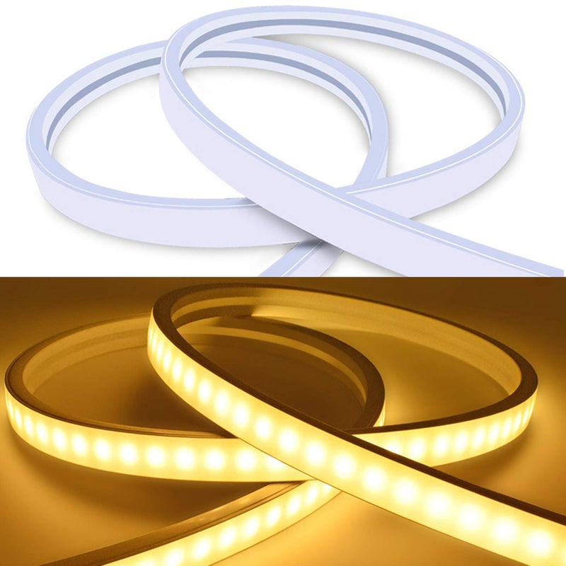 LEDLightsWorld Silicone LED Channel System, NEON Tube for 10mm DIY LED Rope Light Strip, Aluminum Profile New Substitutes, Waterproof IP67,13x5mm 16.4FT/5M Suit for Indoor Outdoor Flexible LED Light Strip Lighting - Image 5