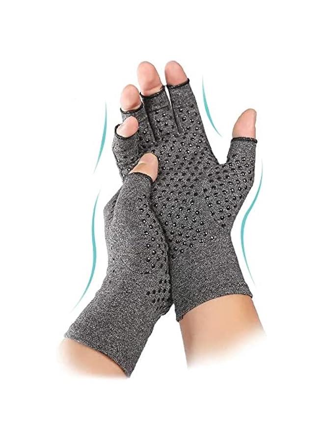 MOXO Fingerless Anti Arthritis Gloves, ression Gloves for Women Men, AntiSlip OpenFinger Gloves for omfort , Hand Fatigue, Swelling, Sports, Providing Warmth and Increase CirculationS - Image 1