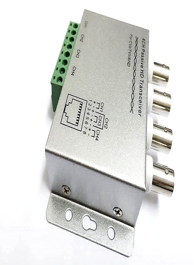 MESHIV UTP 4 Channel Passive Video Balun Transceiver, BNC to Cat5/5E/6 RJ45(T568B) UTP Cable Converter for CCTV Surveillance Camera System - Image 1