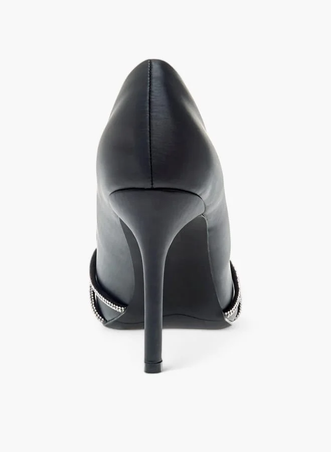 Flora Bella By Shoexpress Women Embellished Slip-On Pumps with Stiletto Heels