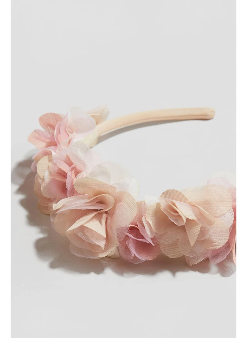 H&M Satin Alice band with flowers