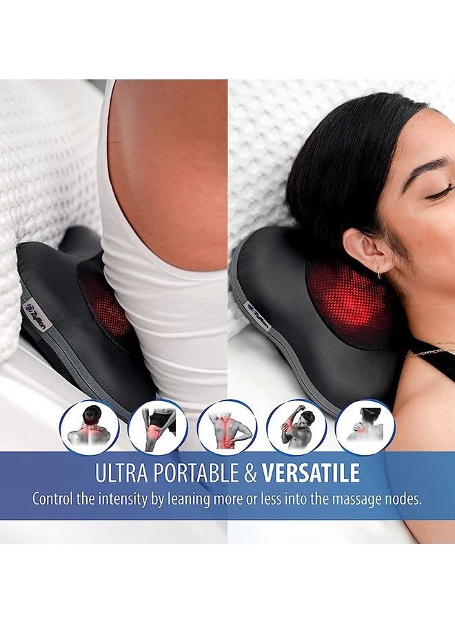 Arabest Shiatsu Back and Neck Massager - 3D Kneading Deep Tissue Massage Pillow with Heat for Muscle Pain Relief, Chairs and Cars - Black  - Image 3