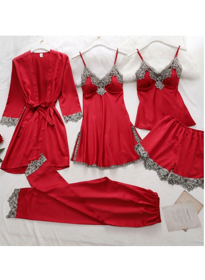 Five-Piece Suspender Pajamas Set that Can Be Worn In All Seasons