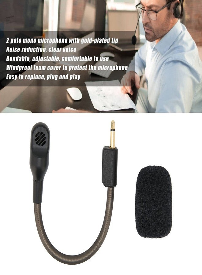 Dilwe Replacement Microphone for BlackShark V2, Gaming Headset 3.5mm Detachable Game Boom Microphone with Foam - Image 3