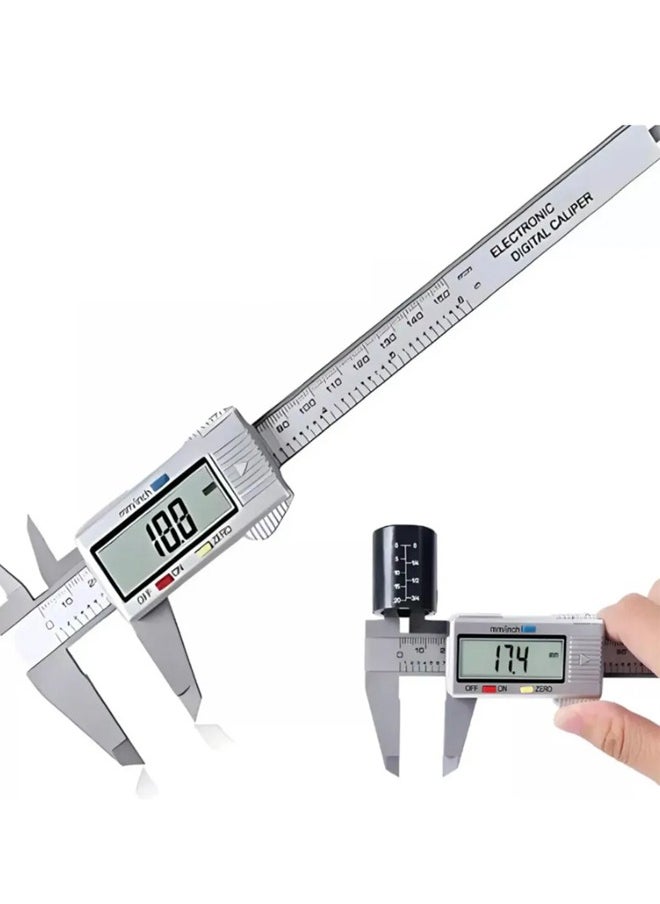 Generic Digital Vernier Caliper 0-150mm, Carbon Fiber Digital Caliper with Large LCD Screen, Plastic Digital Caliper, 0.1mm Accuracy, 240mm80mm60mm  - Image 4