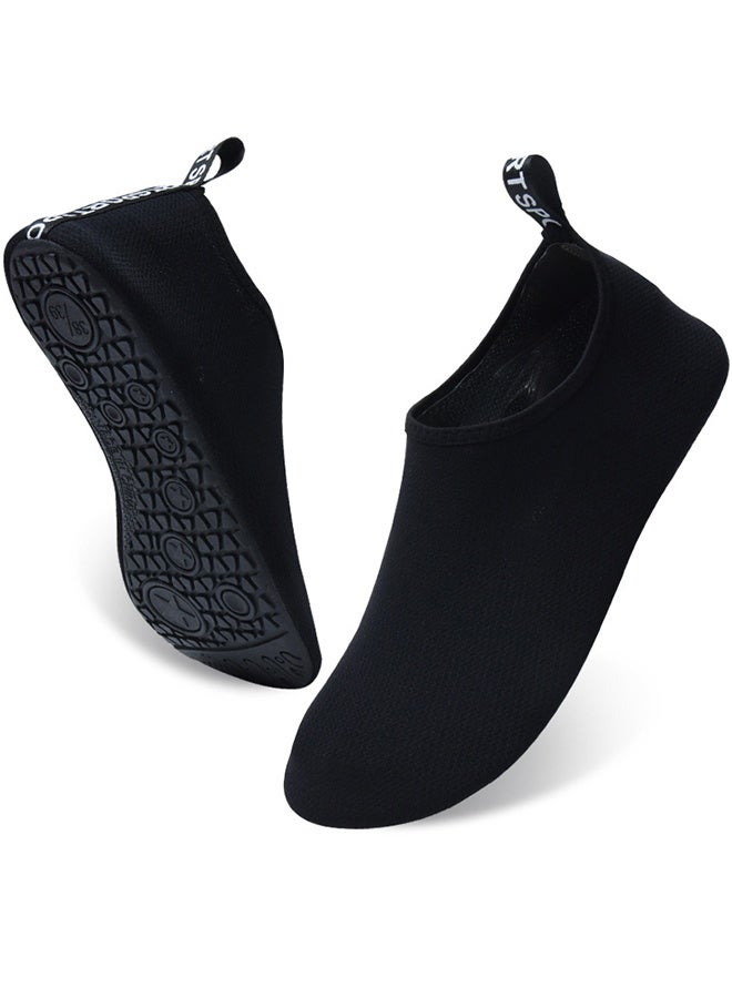 Water Shoes for Women Men, Outdoor Beach Shoes Swimming Aqua Socks Quick-Dry Snorkeling Shoes Surfing Yoga Pool Exercise Water Shoes Size 40-41 (Pinstripe) - Image 1