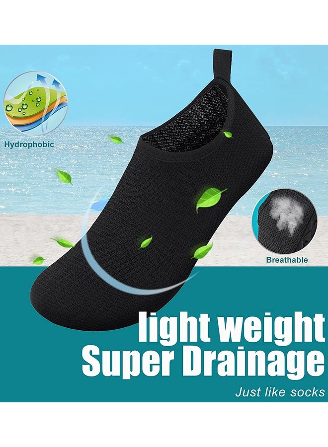 Water Shoes for Women Men, Outdoor Beach Shoes Swimming Aqua Socks Quick-Dry Snorkeling Shoes Surfing Yoga Pool Exercise Water Shoes Size 40-41 (Pinstripe) - Image 3