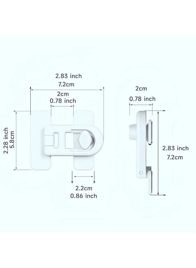 4 Black Easy Install Refrigerator Freezer Door Locks No Tools Drilling Required - Image 5