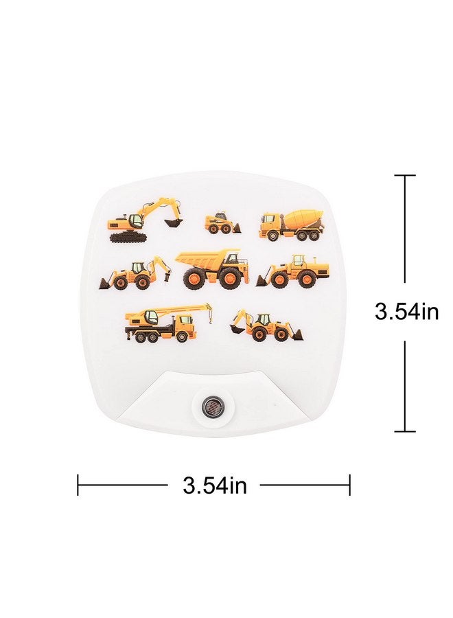 عبوة من قطعتين - مصباح ليلي LED قابل للتوصيل بمقبس كهربائي على شكل مركبة هندسية كرتونية للأطفال - مصباح حائط للعناية الجيدة بالأطفال مع مستشعر ضوء النوم ومصابيح ليلية يتم التحكم فيها تلقائيًا لإرضاع الطفل - Image 5
