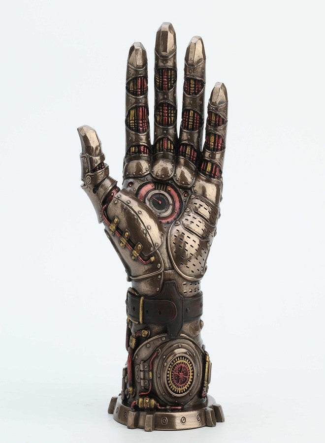 Veronese Design 10 Inch Steampunk Gauntlet of Goodwill Resin Sculpture Cold Cast Bronze Finish - Image 2