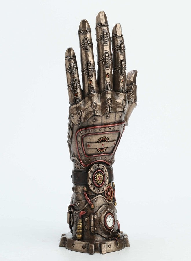 Veronese Design 10 Inch Steampunk Gauntlet of Goodwill Resin Sculpture Cold Cast Bronze Finish - Image 4