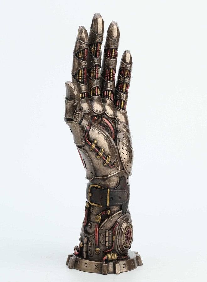Veronese Design 10 Inch Steampunk Gauntlet of Goodwill Resin Sculpture Cold Cast Bronze Finish - Image 3