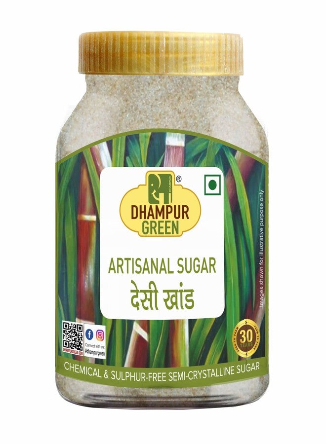 Dhampurgreen Sulphurless Desi Khand, 1.6Kg (800Gx2) | Cane Sugar | Khandsari Sugar | No Chemical | No Color | No Preservatives - Image 1