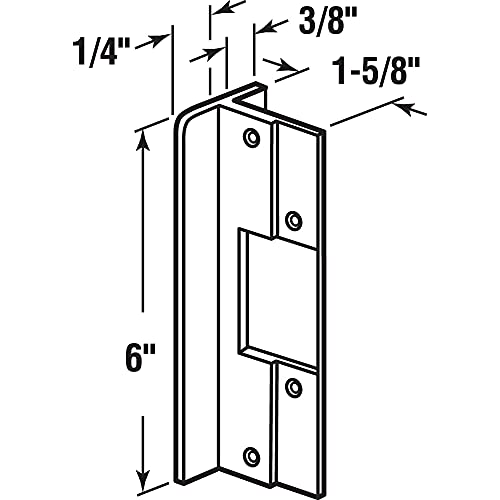 Prime-Line U 9481 Aluminum Latch Bolt Guard Plate (Single Pack) - Image 2