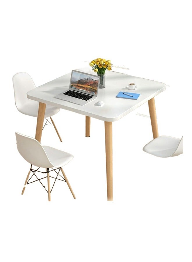 Generic Modern Casual Square Small Dining Table,Dinner Table,Living Room Dining Table,Simple Style Coffee Table, Casual Living Room Coffee Table, Suitable for Family Office Desk, Kitchen Dining Table, Coffee Table, Writing Desk,80cm×80cm×73cm  - Image 1