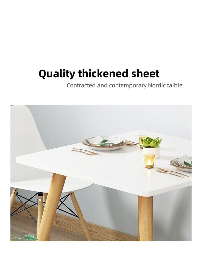 Generic Modern Casual Square Small Dining Table,Dinner Table,Living Room Dining Table,Simple Style Coffee Table, Casual Living Room Coffee Table, Suitable for Family Office Desk, Kitchen Dining Table, Coffee Table, Writing Desk,80cm×80cm×73cm  - Image 2