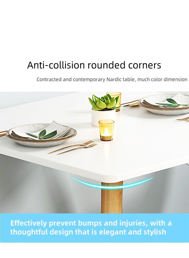 Generic Modern Casual Square Small Dining Table,Dinner Table,Living Room Dining Table,Simple Style Coffee Table, Casual Living Room Coffee Table, Suitable for Family Office Desk, Kitchen Dining Table, Coffee Table, Writing Desk,80cm×80cm×73cm  - Image 3