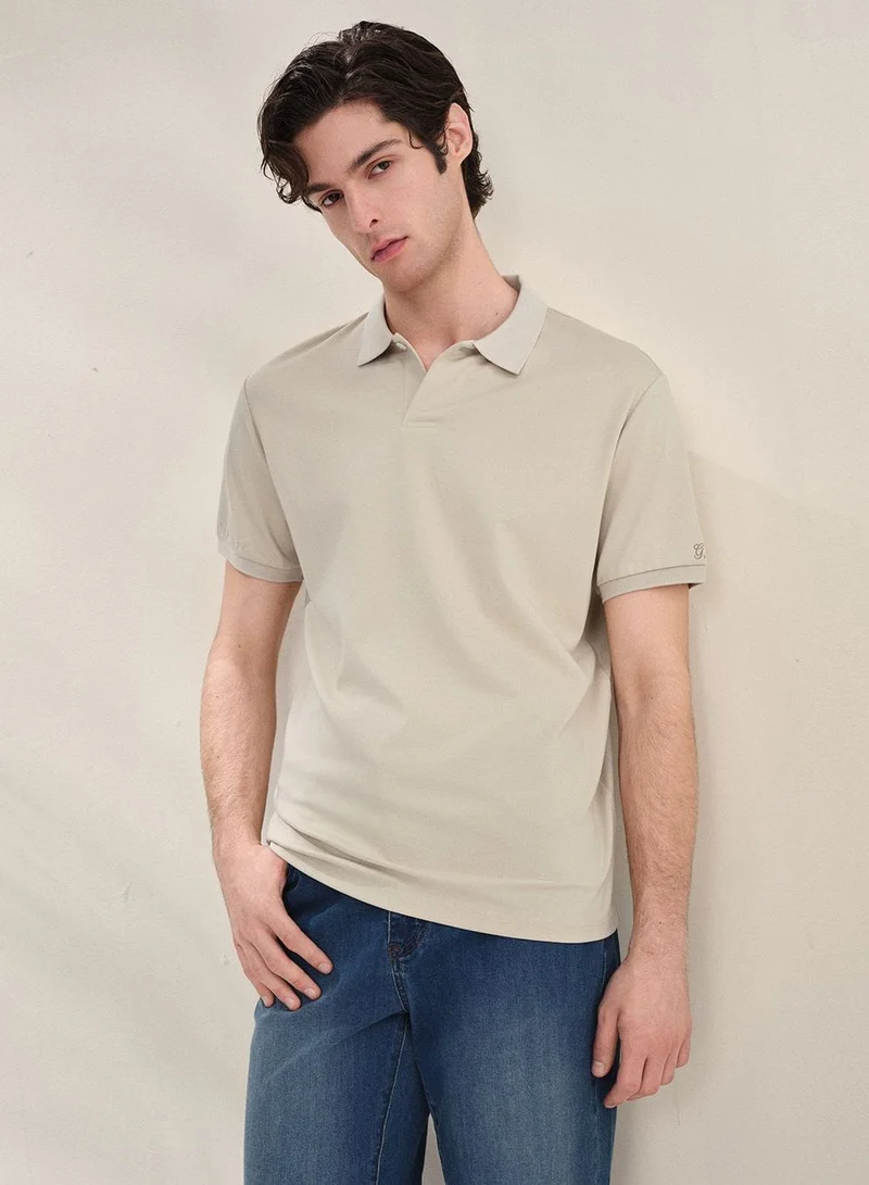 GIORDANO Men Regular Cotton Modal Stretch Polo