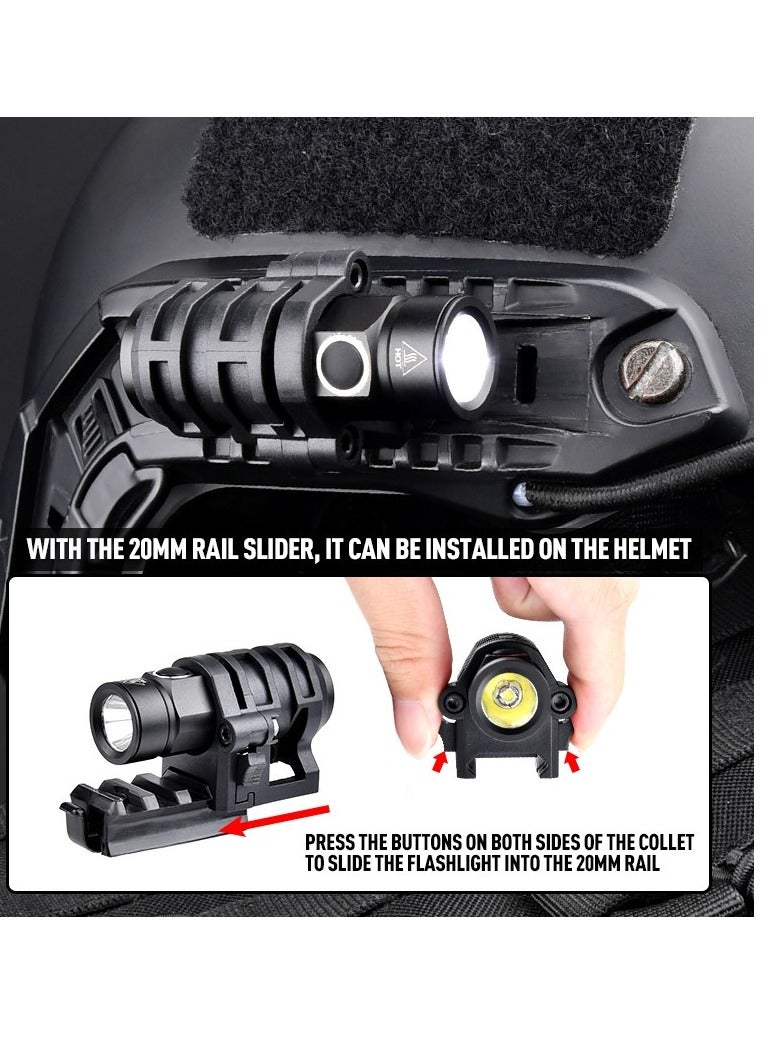 Led Tactical Helmet Arc Rail Light,  Survival Safety Lamp With Hat, Fast Helmet Flashlight Strobe For Emergency Survival Outdoor  - Image 4