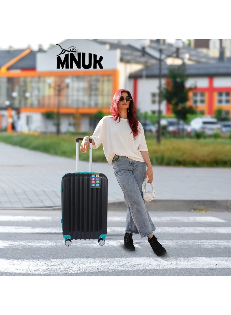 MNUK Viator Check-in Luggage- 28 Inch | Hard-side Smooth and comfortable Luggage Trolley with TSA Lock | PP Material| Double 360° 4 Wheeler| Large- Black