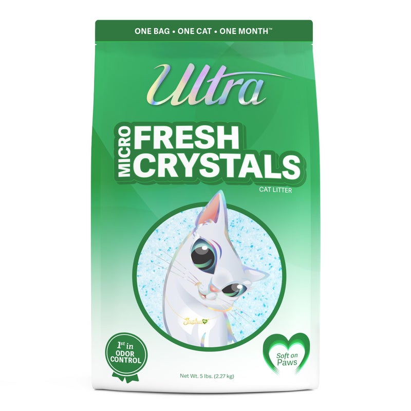 Ultra Fresh Scented Micro Crystals Premium Cat Litter - 99.9% Dust Free, Soft on Paws - 5 Lbs. - Image 1